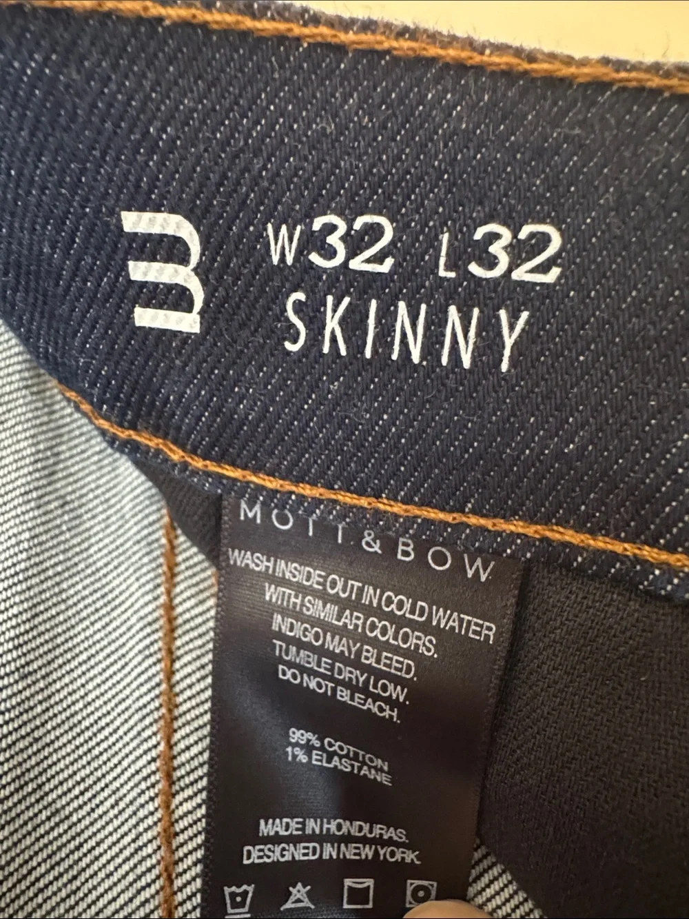 MOTT & BOW MENS OLIVER SKINNY JEANS SIZE 32 x 32
